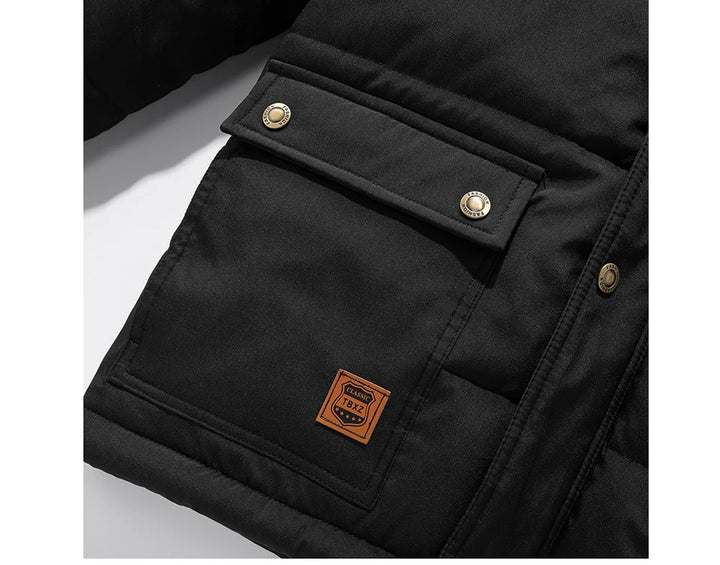 Sleek Fleece Cotton Padded Hooded