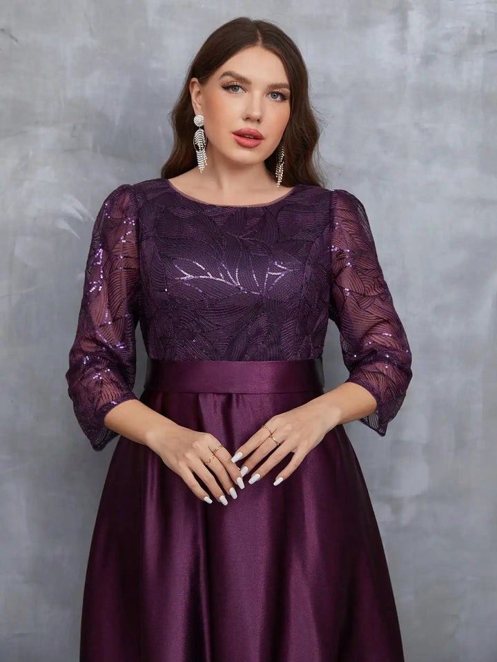 Alluring Satin Plus Size Formal Dress