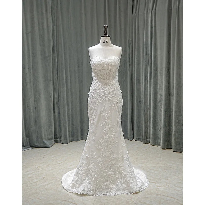 Luxury Lace Bead Bridal Ball Gown