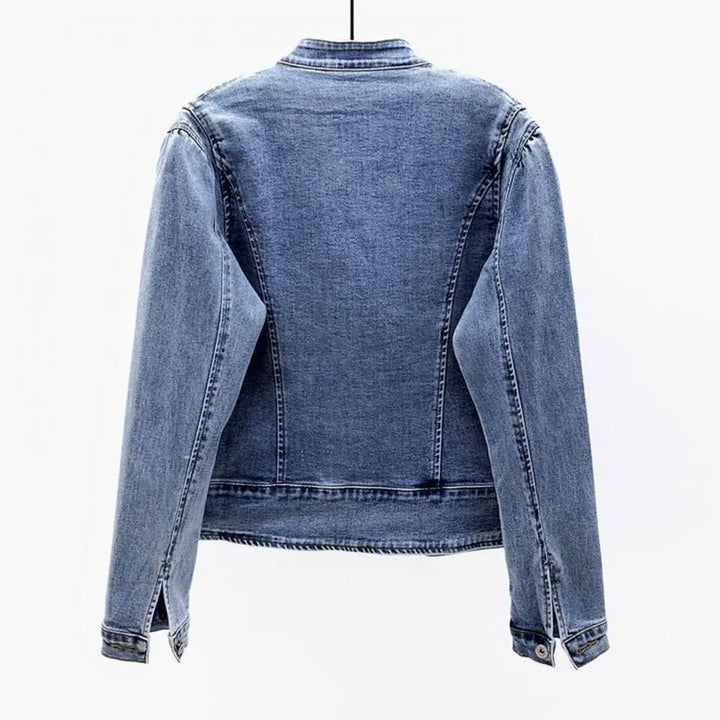 Refined Butterfly Embroidered Denim Jeans Jacket