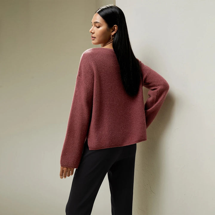 Drop-Shoulder Cashmere Blend Sweatshirt