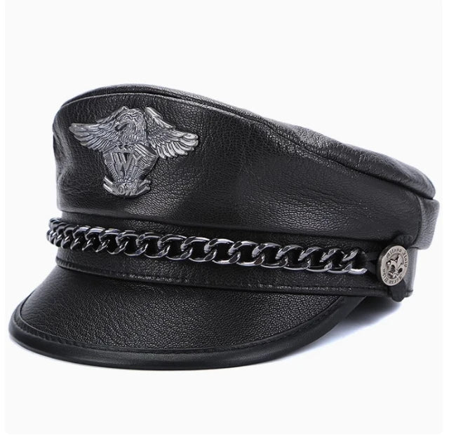 Classic Motorcycle Punk Style Navy Hat