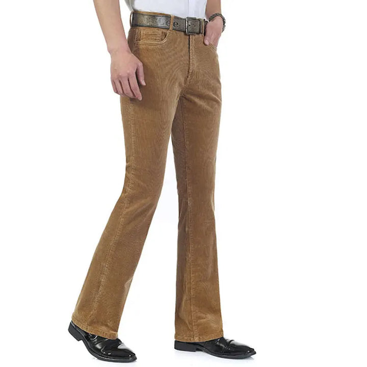 Stretchable Corduroy Bell-Bottom Trousers