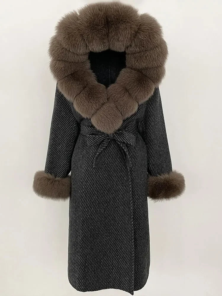 Elegant Warm Wool Blend Overcoat