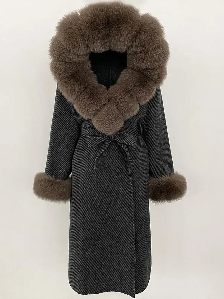 Elegant Warm Wool Blend Overcoat