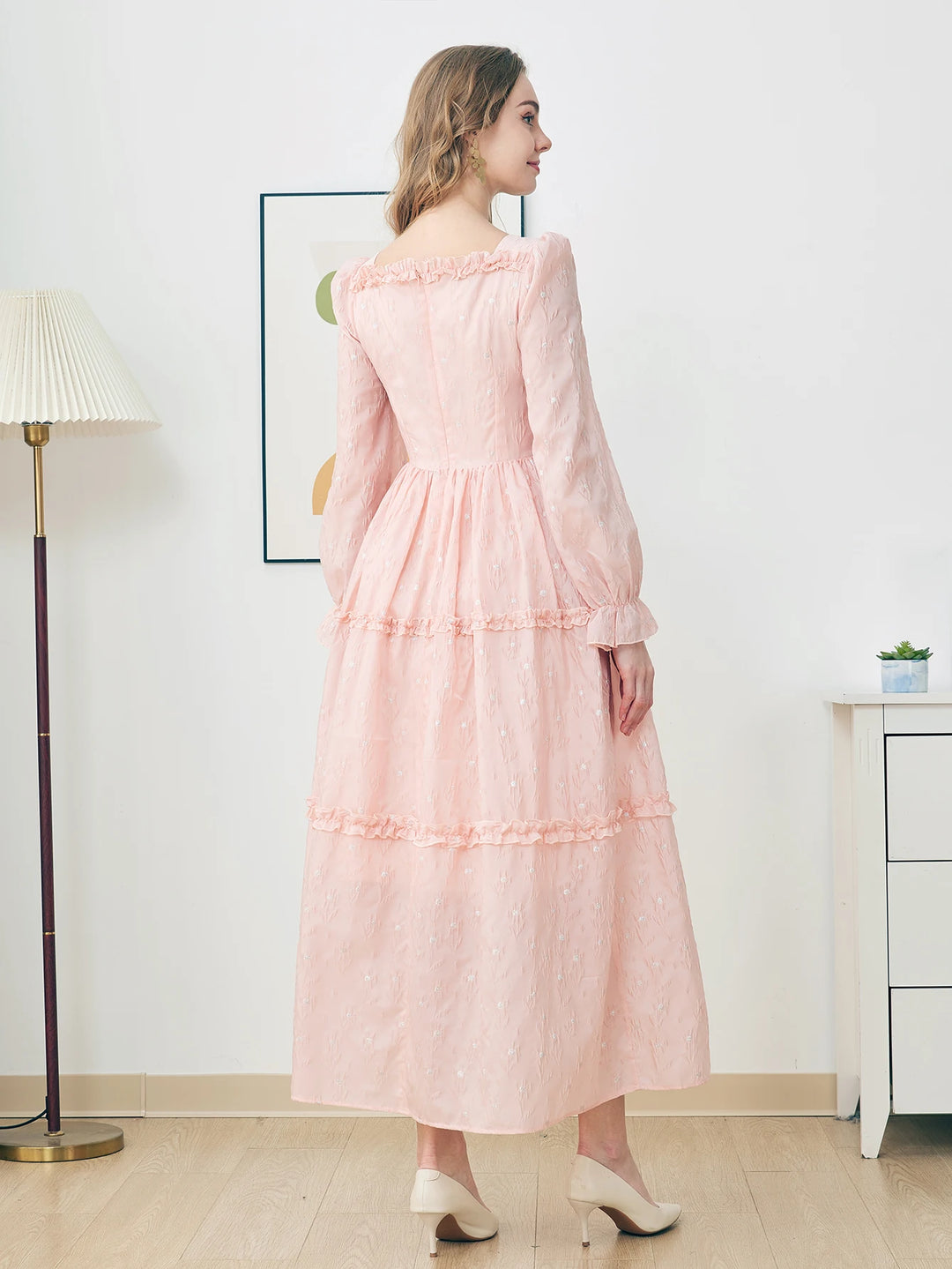 Lavish Ruffle Hem Maxi Dress