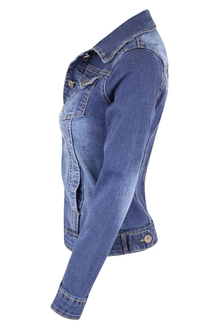 Timeless Stretch Denim Jean Jacket
