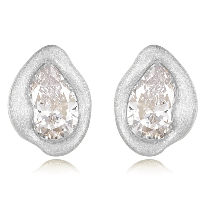 Real Moissanite Diamond Stud Earrings