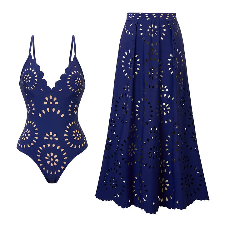 Stylish Hollow Laser Cut Bikini Set