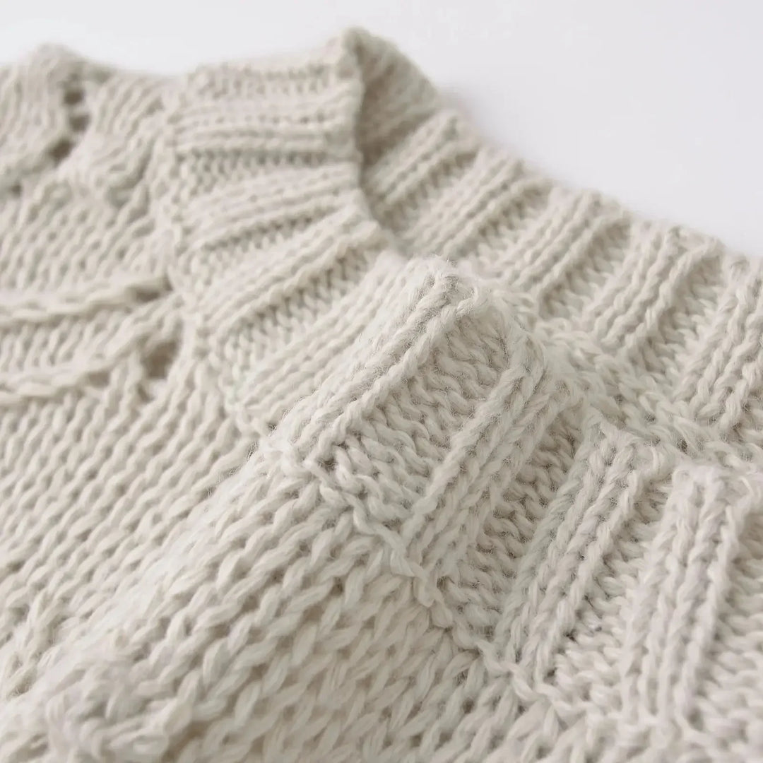 Hollow Out O-Neck Pullover Sweater