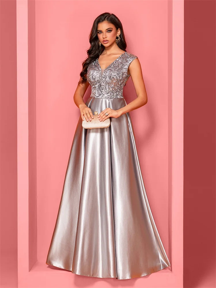 Sophisticated Floor-Length Evening Gown