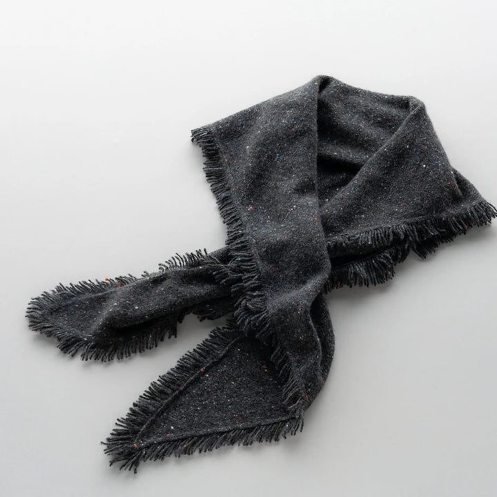 Elegant Rainbow Tassel Pure Cashmere Shawl