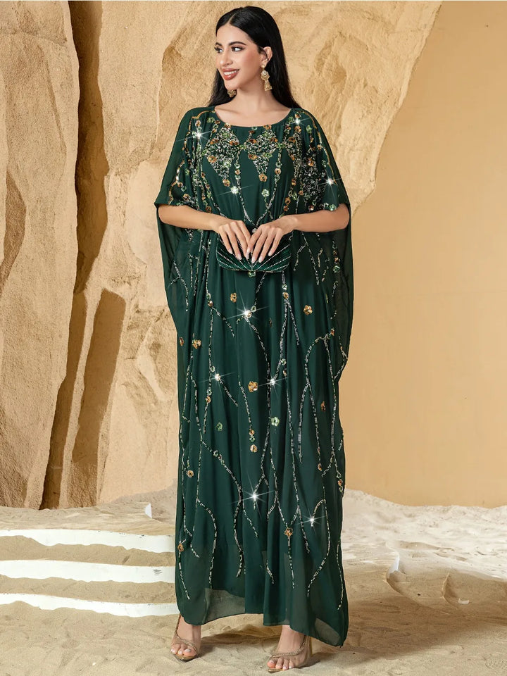 Arabic Sequin Caftan Dress