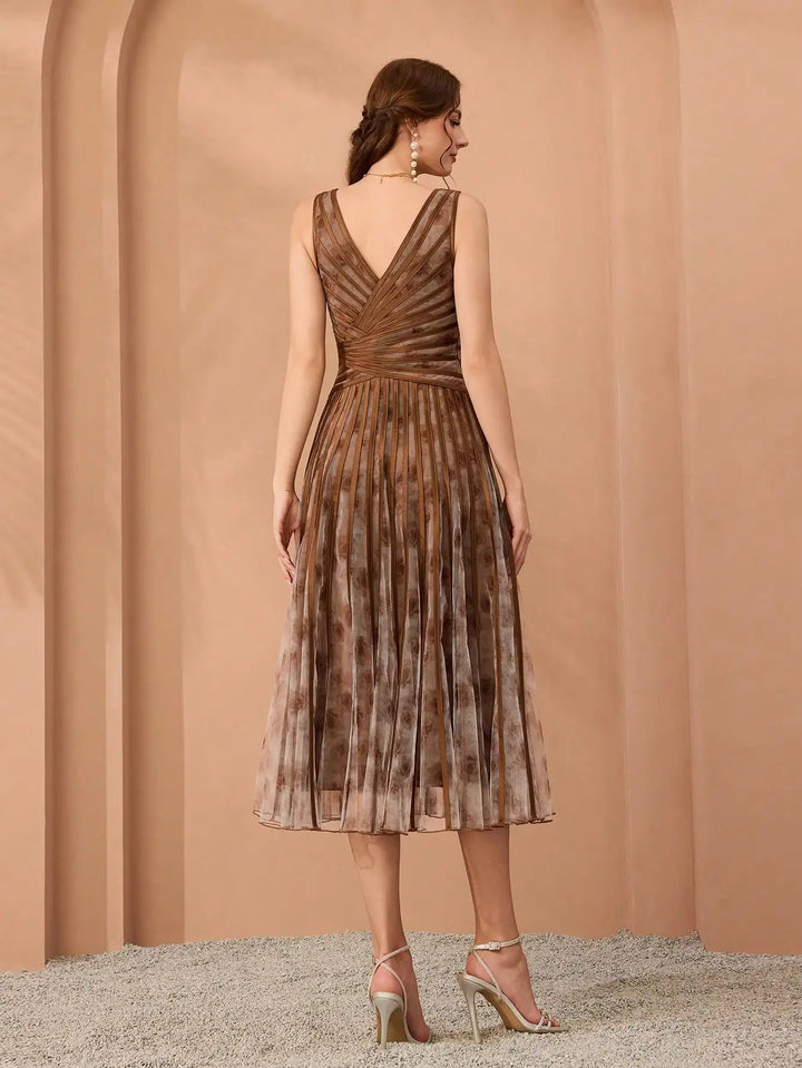 High-end Floral Printed Party Dress