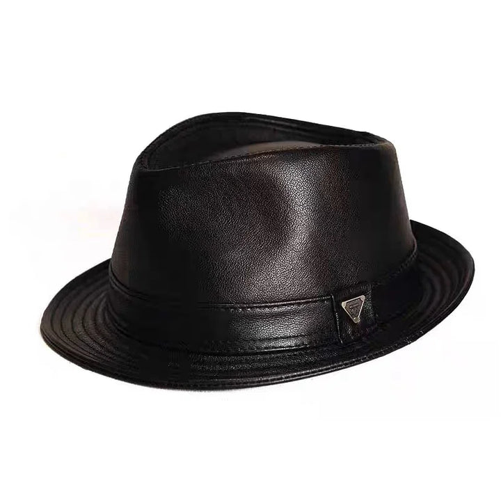 Premium Leather Gentleman Brim Hat