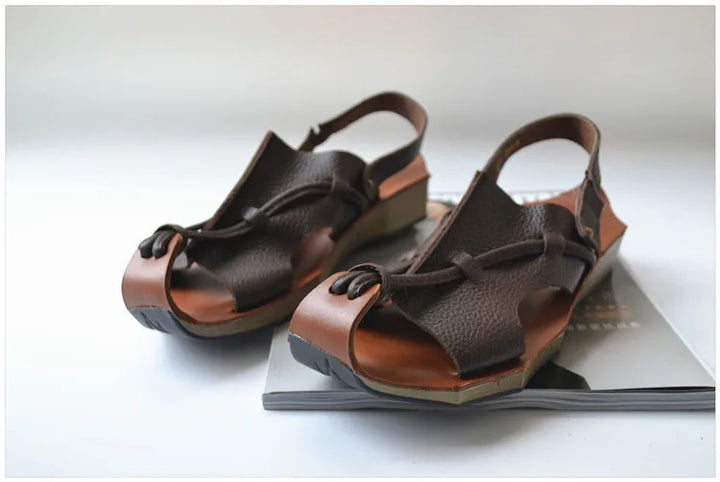 Classy Cowhide Leather Sandals