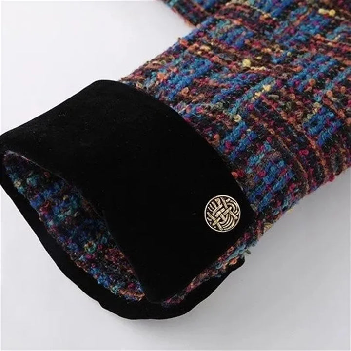 Elegant Slim Tweed Short Coat