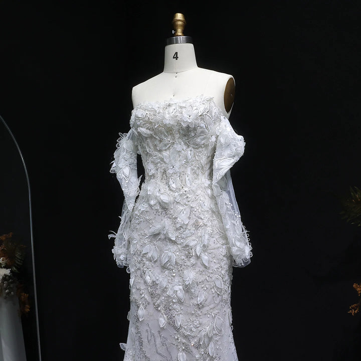 Modern Appliques Tulle Bridal Couture