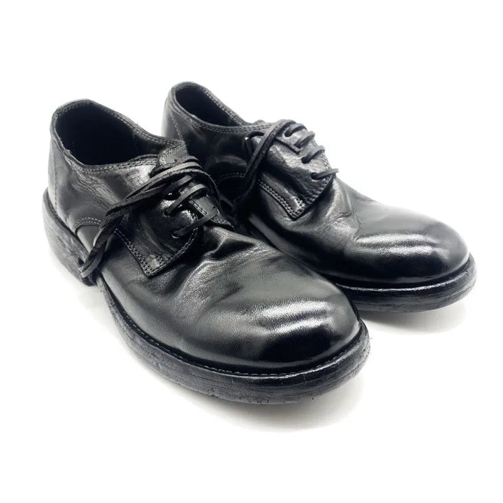 Bold Horsehide Leather Derby Shoes