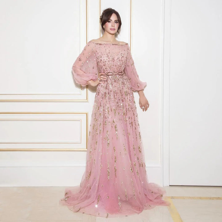 Alluring Beaded Bowknot Evening Party Dress