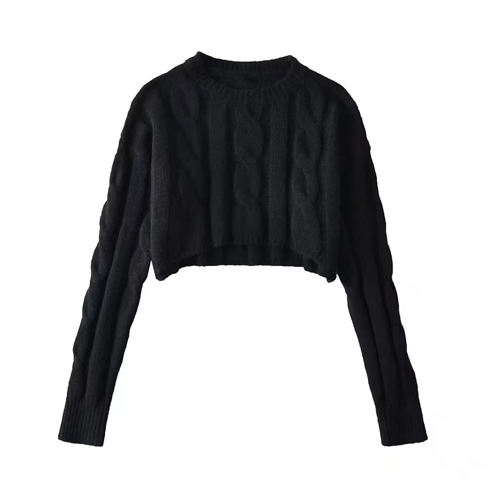 Preppy Loose Cropped Women's Pullover Sweater| All For Me Today