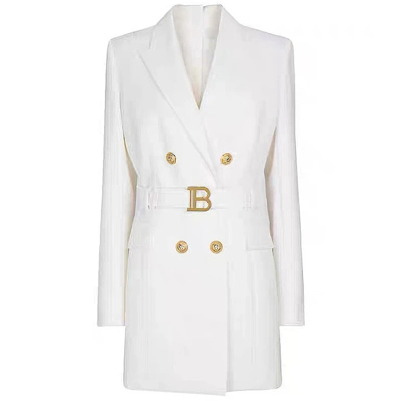 Keep You Accompanied Belted Blazer