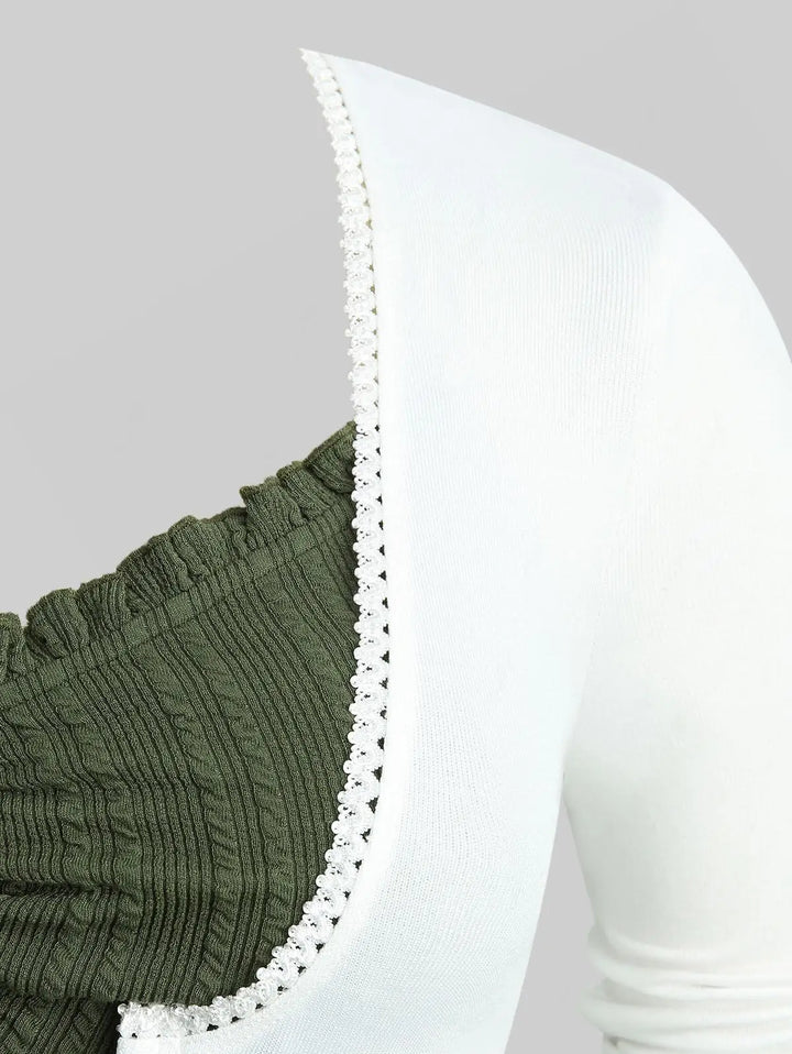 Captivating Two-Piece Ruched Blouse