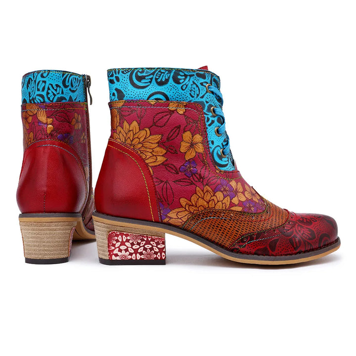 British Style Ethnic ZIP Boots