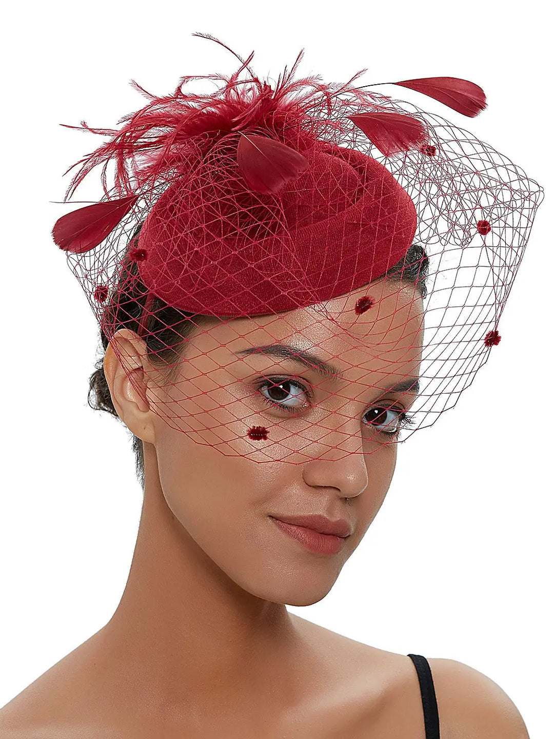 Fascinating Fishnet Veil Hat