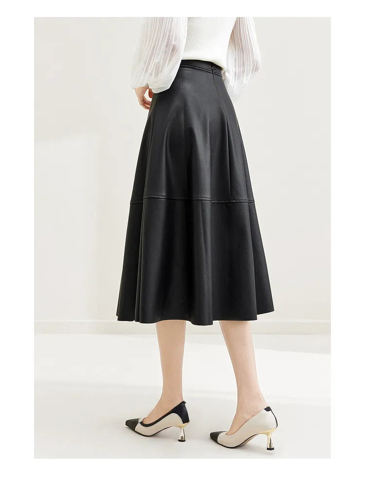 A-Line Flared Midi Skirt