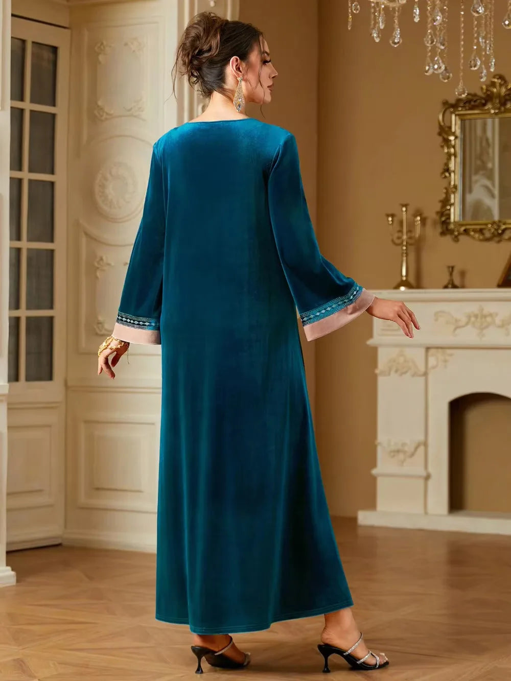 Gorgeous Embroidered Long Abaya