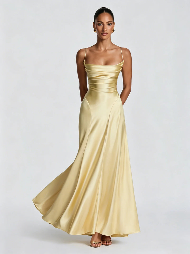Luxurious Spaghetti Corset Bustier Gown