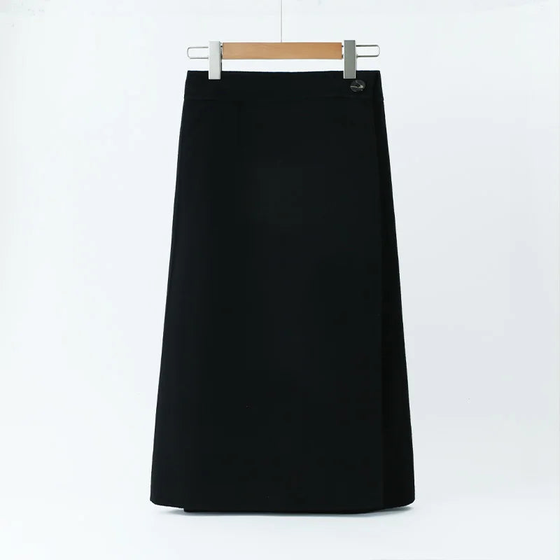 Stunning Double-Sided Cashmere Skirt