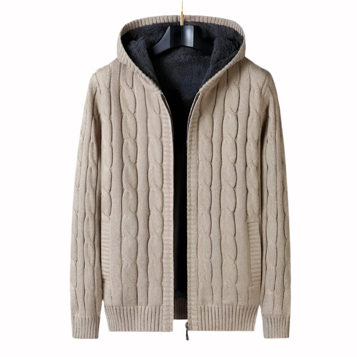 Stylish Wool-Lined Knitwear Cardigan