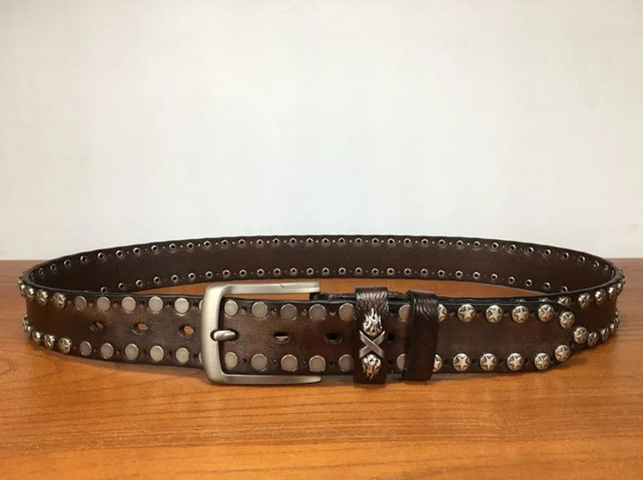 Bold Handmade Punk Style Leather Belt