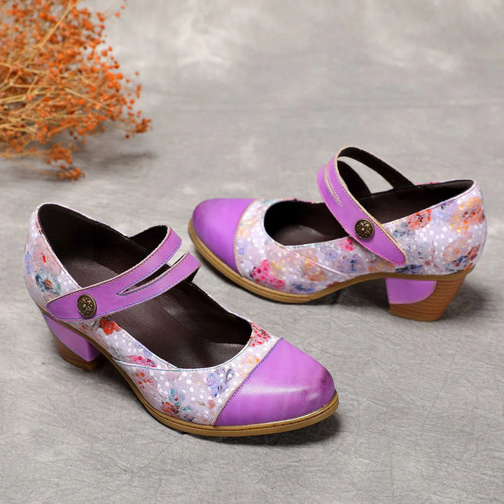 Versatile Round Toe Printed Pumps