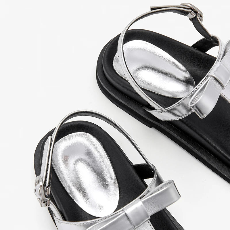 Stylish Buckle Strap Flip-Flop Sandals