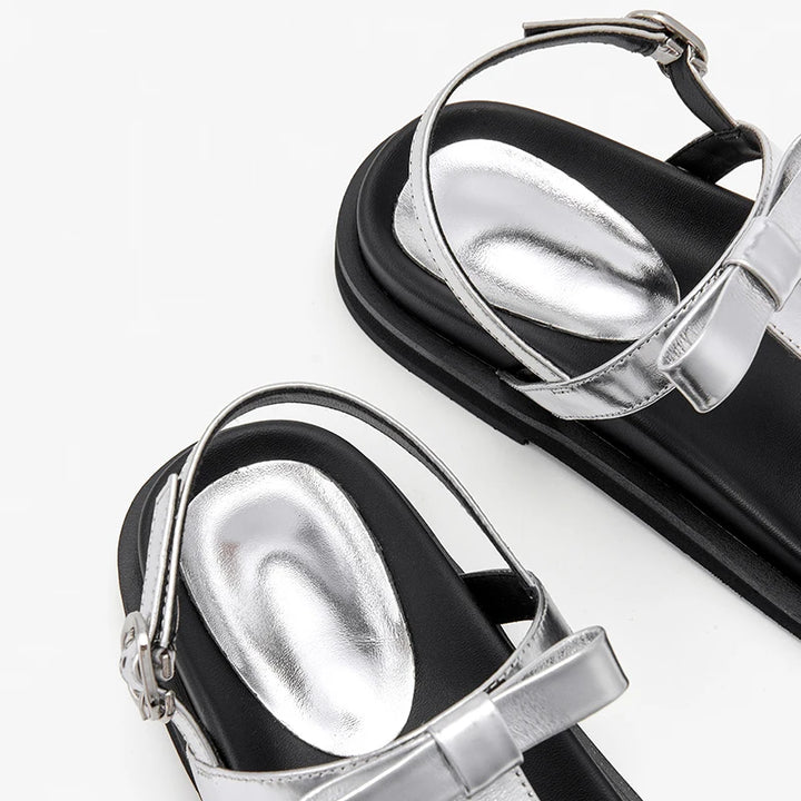 Stylish Buckle Strap Flip-Flop Sandals