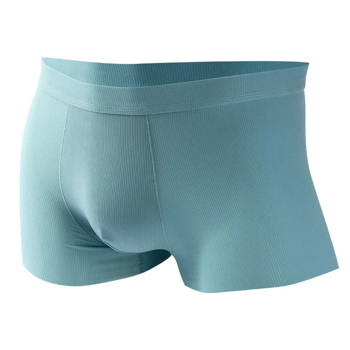 Ice Silk Ribbed Boxer Shorts