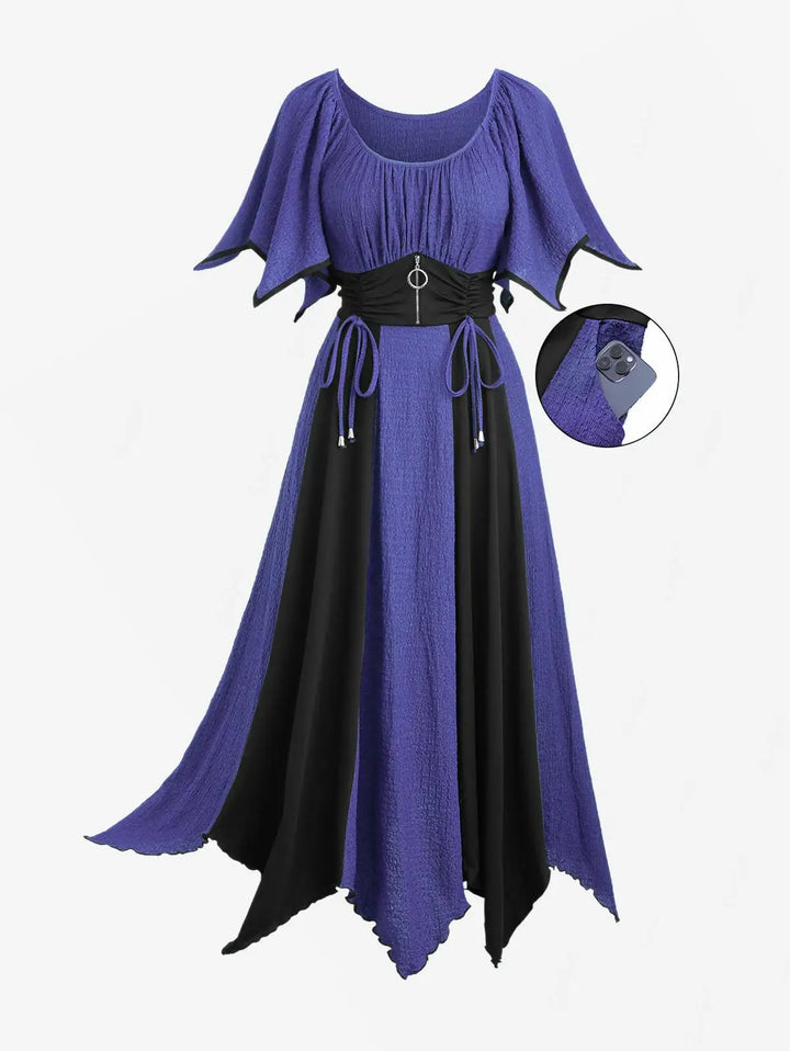 Refined O-ring Waist Cinched Dress