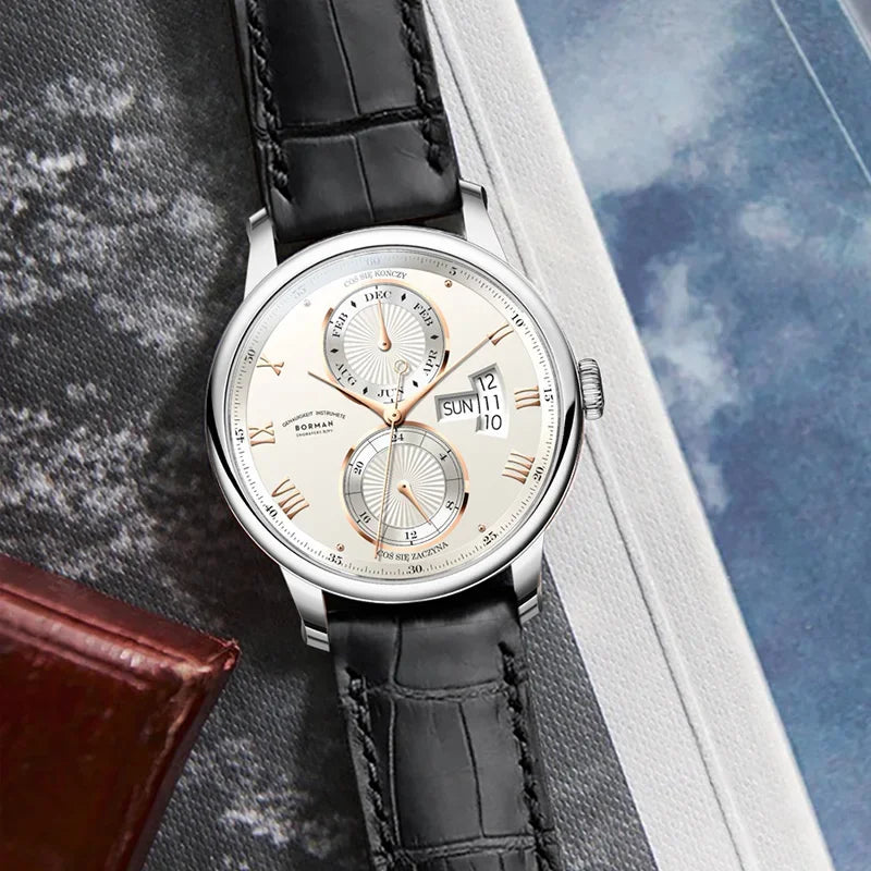 Polished Sapphire Crystal Multi-function Wristwatch