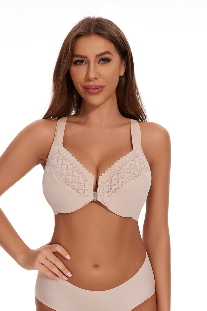 Comfortable Front Closure Plus Size Bra