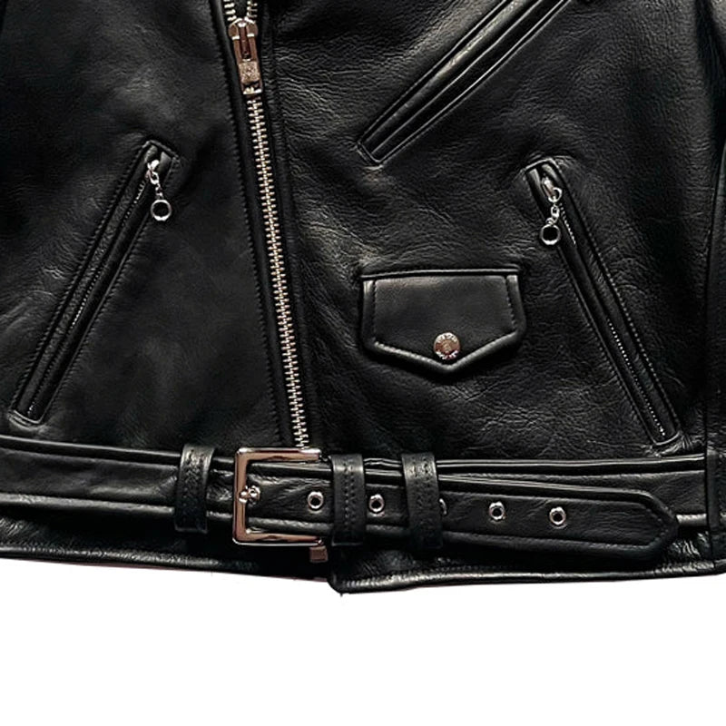 Fashionable Real Leather Short Jacket