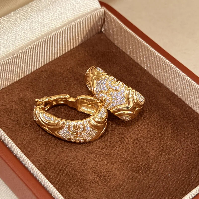 Vintage Gold Plated Light Earrings