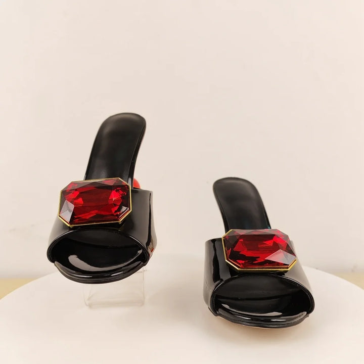 Bold Style Gem Sculpted High Heels