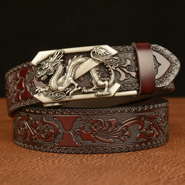 Gold Dragon Metal Automatic Buckle Belt