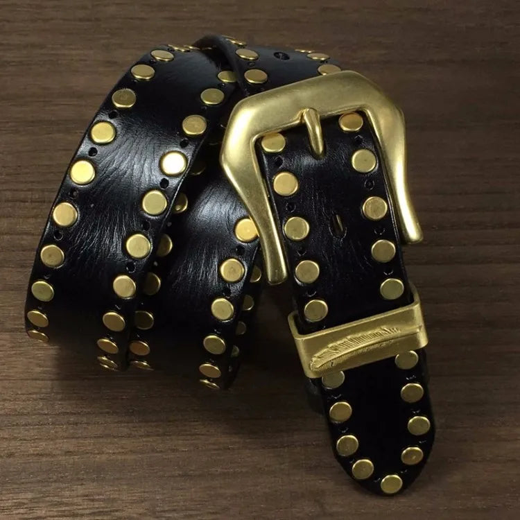 Fashionable Punk Rivet Leather Belt