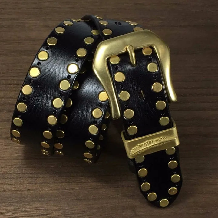 Fashionable Punk Rivet Leather Belt