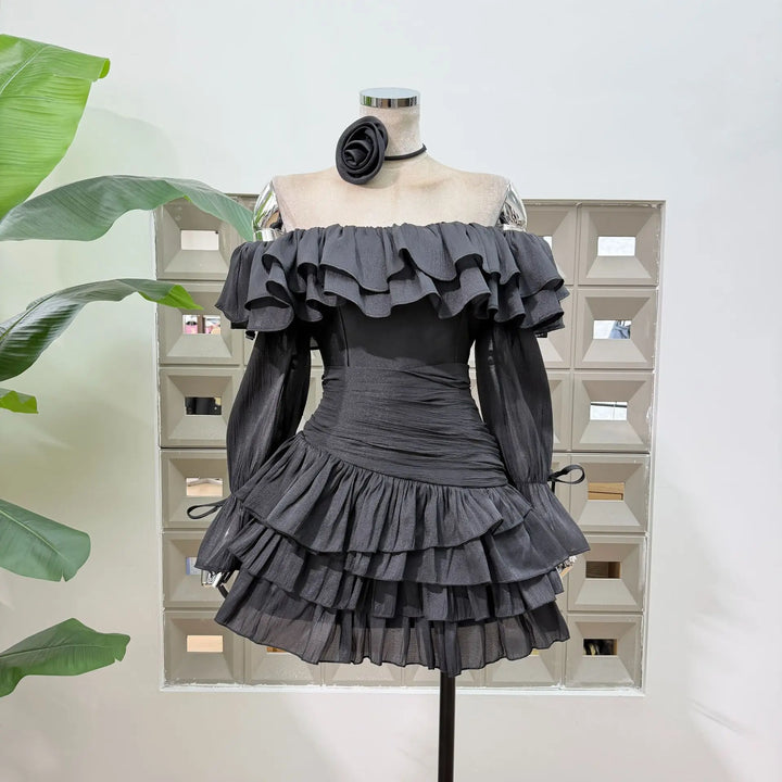 Fashionable Off Shoulder Mini Dress