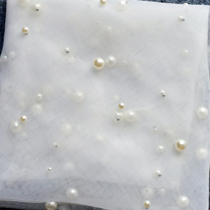 Royal Beaded Pearl Wedding Veil